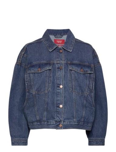 Esprit Casual Women Jackets Indoor Denim Regular Blå