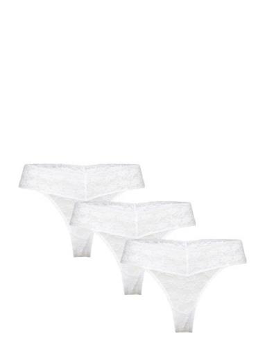 Lindex Brief Lacey Thong Low 3 Pack Vit