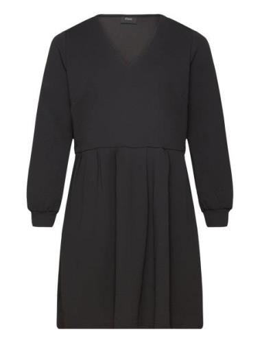 Zizzi Vleslie, L/S, Abk Dress Svart