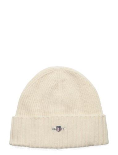 GANT Unisex. Shield Wool Beanie Kräm