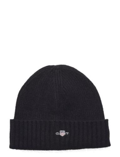 GANT Unisex. Shield Wool Beanie Svart