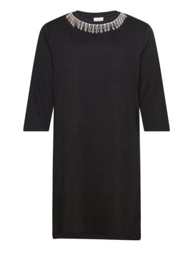 ONLY Carmakoma Carnewgeneva Life 3/4 Bling Dress Jrs Bf Svart