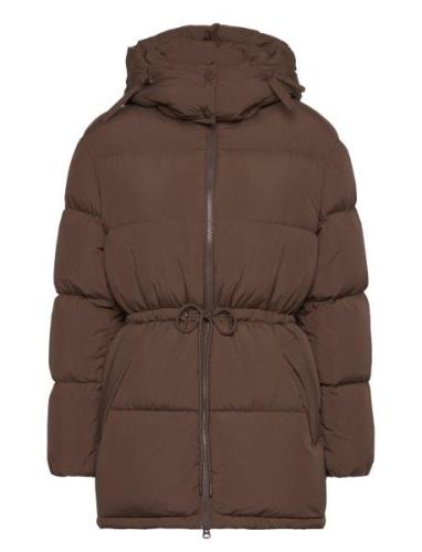 GANT Mid Length Down Jacket Brun