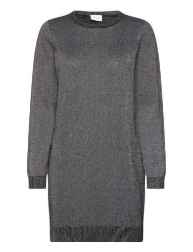 Vila Visanja L/S Glitter Knit Dress /B Svart