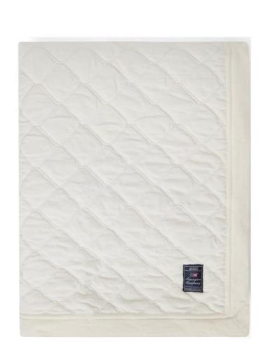 Lexington Home Quilted Organic Cotton Velvet Bedspread Kräm