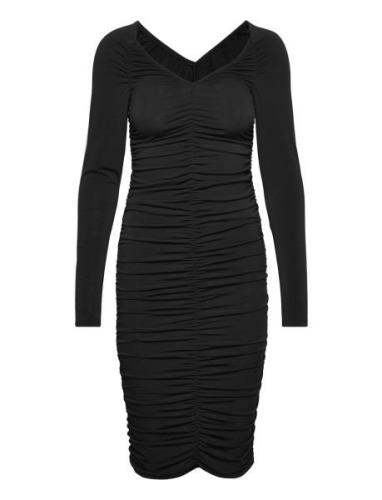 Vero Moda Vmgilsa Ls V-Neck Calf Dress Vma Svart