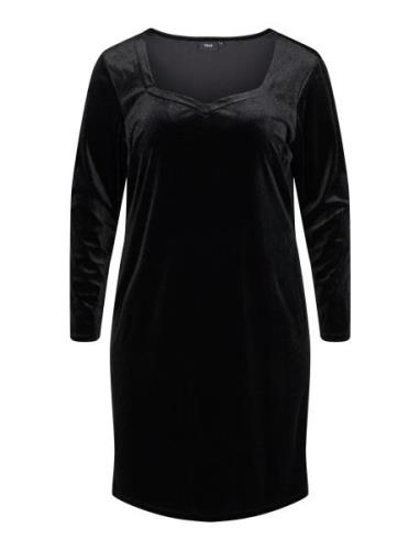 Zizzi Mlivia, L/S, Abk Dress Svart