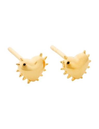 Syster P True Love Spike Heart Stud Earrings Guld