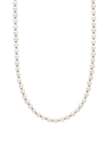 Nialaya Mini Pearl Choker With Silver Vit