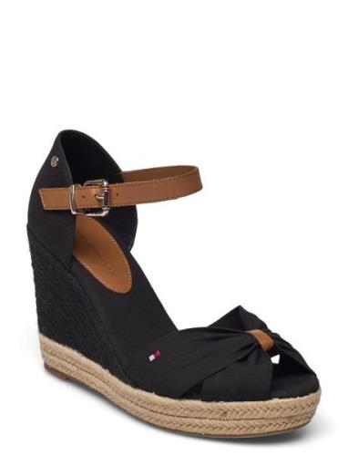 Tommy Hilfiger Basic Open Toe High Wedge Svart