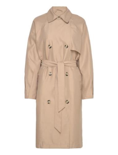 Vero Moda Vmdoreen Long Trenchcoat Boos Beige