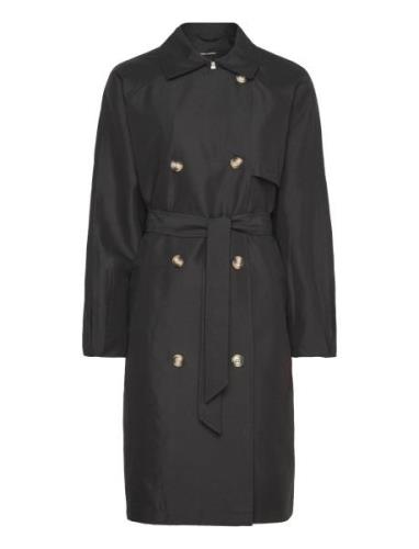 Vero Moda Vmdoreen Long Trenchcoat Boos Svart