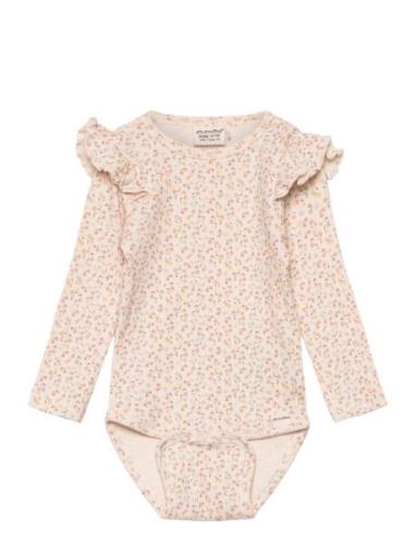 Minymo Body Ls Aop Rib Rosa