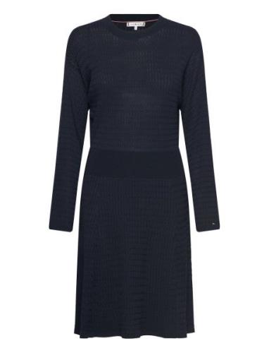 Tommy Hilfiger Micro Cable F&F Dress Svart