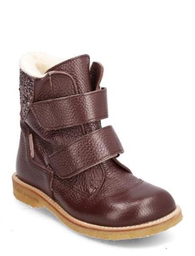 ANGULUS Boots - Flat - With Velcro Burgundy