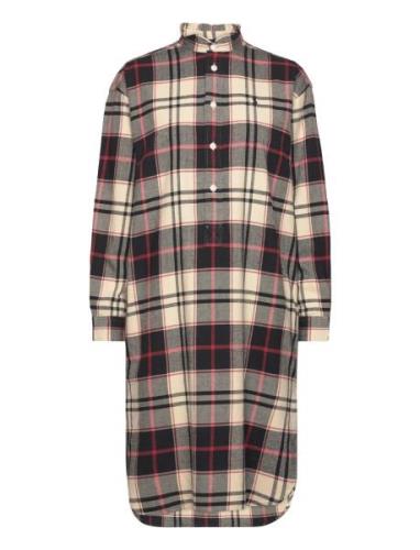 Polo Ralph Lauren Plaid Cotton Twill Shirtdress Beige