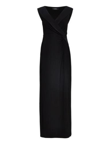 Lauren Ralph Lauren Jersey Off-The-Shoulder Gown Svart