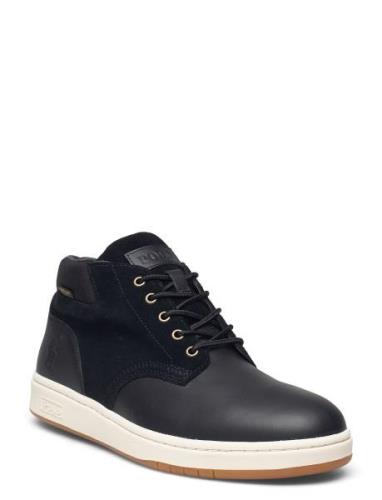 Polo Ralph Lauren Waterproof Leather-Suede Sneaker Boot Svart