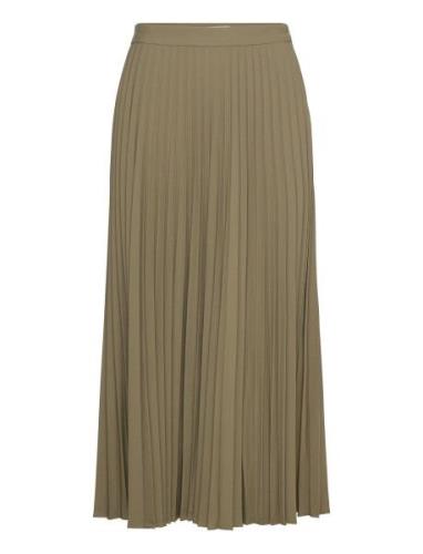 Mango Pleated Long Skirt Grön