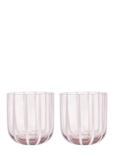 Mizu Glass - Pack Of 2 Home Tableware Glass Drinking Glass Pink OYOY L...