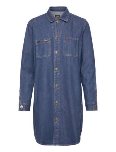 Lee Jeans Unionall Shirt Dress Blå