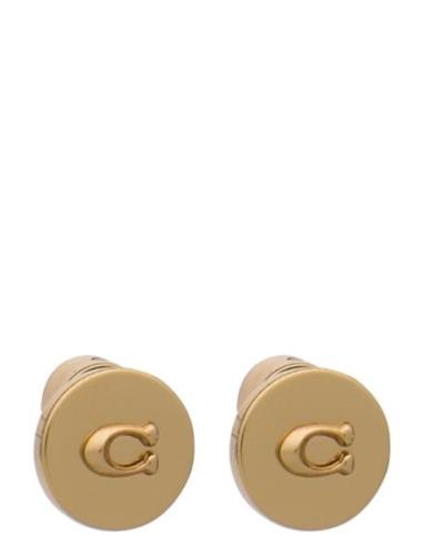 Coach Accessories Coach Signature C Disc Stud Earrings Guld