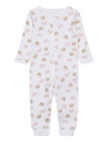 Name It Nbfnightsuit Zip Orchid Pink Teddy Noos Vit