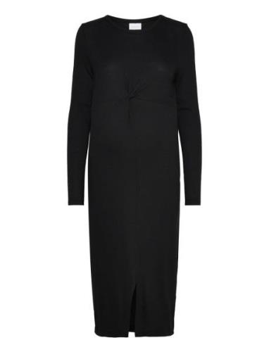 Mamalicious Mlbrynja L/S Jrs Midi Dress A. Svart