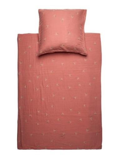 NOBODINOZ Wabi Sabi Washed Bb Duvet Cover Set Print 100X140 Rosa