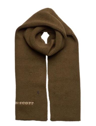 Lyle & Scott Ribbed Scarf Grön