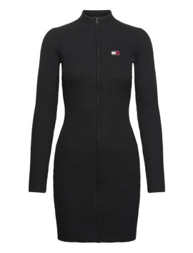 Tommy Jeans Tjw Badge Zip Sweater Dress Svart