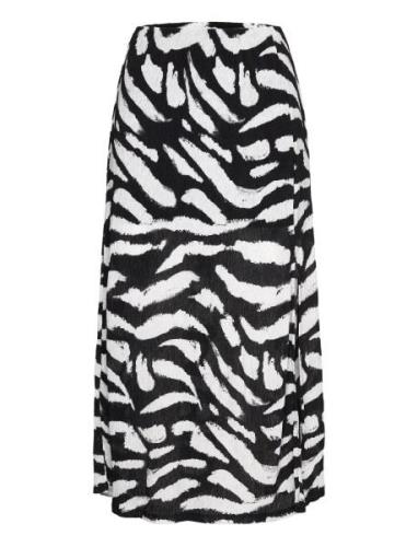 Gina Tricot Crinkled Midi Skirt Svart