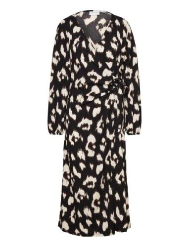 Vila Vipeffi Perry L/S Wrap Midi Dress/Su Svart