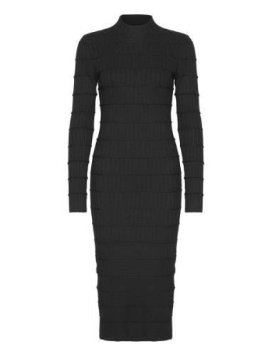 Vero Moda Vmlucky Ls Highneck Calf Dress Ga Boo Svart