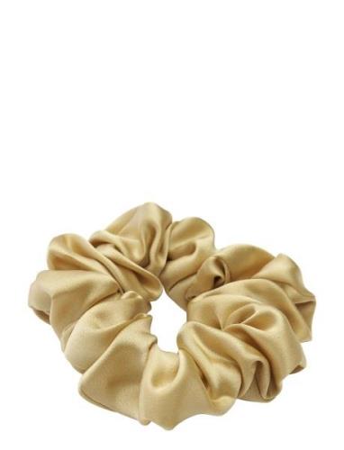 Lenoites Mulberry Silk Scrunchie Gold Guld