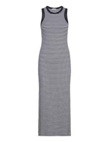 Tommy Hilfiger Slim 5X2 Str Rib Midi Dress Ns Svart