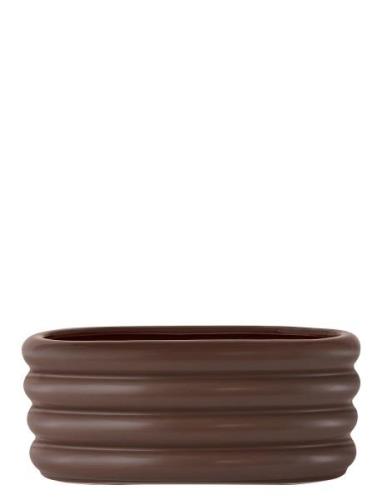 Awa Pot - Long Home Decoration Flower Pots Brown OYOY Living Design