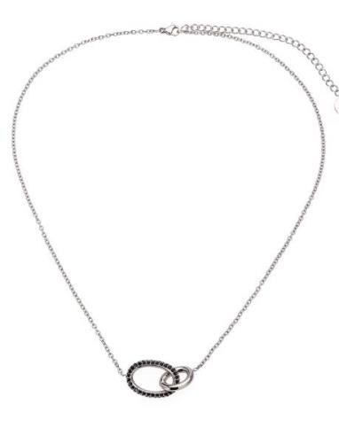 Bud To Rose Harper Necklace Black/Silver Silver