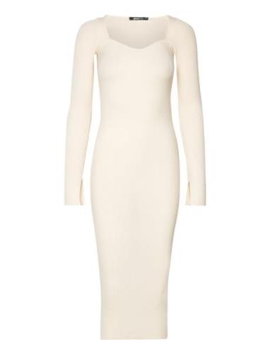 Gina Tricot Knitted Midi Dress Vit