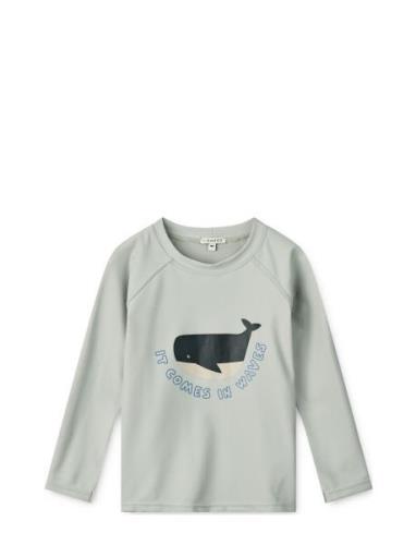 Liewood Noah Placement Longsleeve Swim Tee Blå