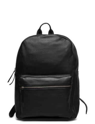 Les Deux Leather Backpack Svart