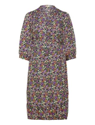 ONLY Carmakoma Carlivia 3/4 Wrap Midi Dress Wvn Noos Lila