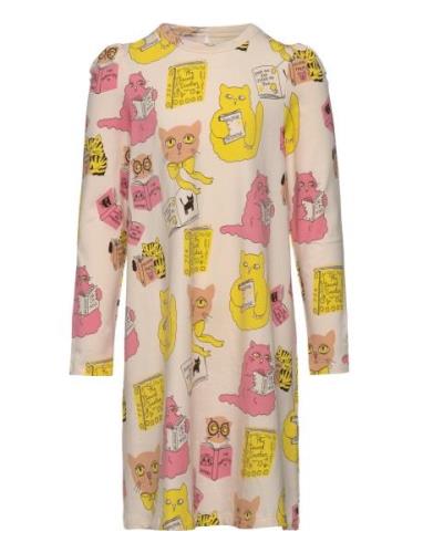 Mini Rodini Cats Aop Ls Dress Multi/patterned