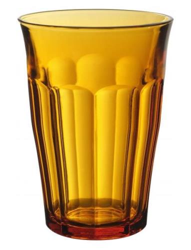 Picardie Tumbler X 6 Home Tableware Glass Drinking Glass Orange Durale...
