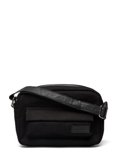 Nunoo Paloma Recycled Canvas W. Leather Black Svart