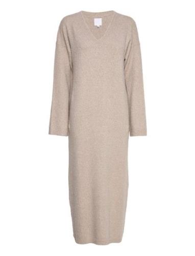 Hálo Huurre Bouclé Knit Dress Grå