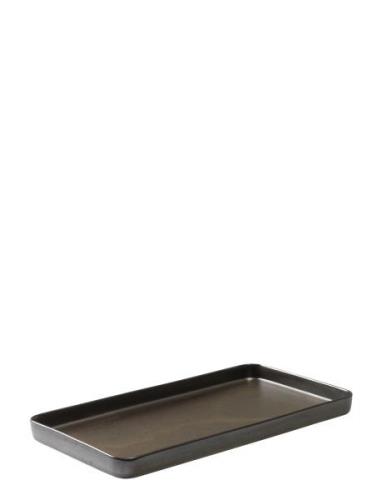 Aida Raw Metallic Brown - Rectangular Dish Brun