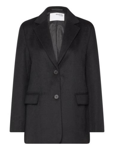 Selected Femme Slfsasja Wool Blazer B Svart