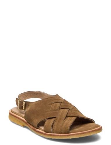 ANGULUS Sandals - Flat - Open Toe - Op Brun