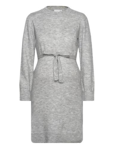 Mamalicious Mlnewanne L/S Abk Knit Dress A. Noos Grå